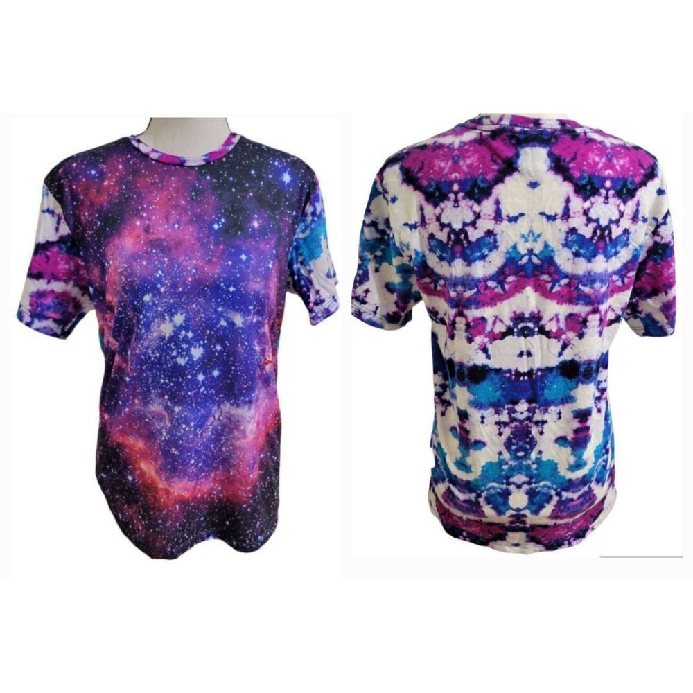 Imaginary Foundation Tee Milky Way Tie Dye Unisex Crew Neck Sz S